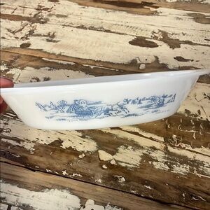 Vintage Blue and White Bakeware Dish